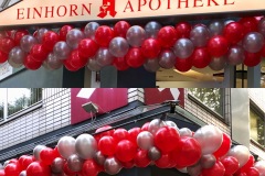 Regelmäßige Ballongirlande Einhorn Apotheke