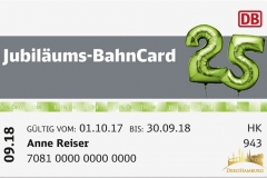 Marketingaktion Deutsche Bahn Bahncard Ballonzahlen
