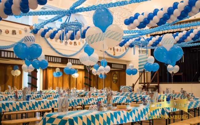 Ballondekoration und Ballongirlanden bayerische Raute